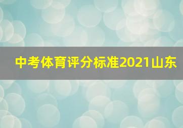 中考体育评分标准2021山东