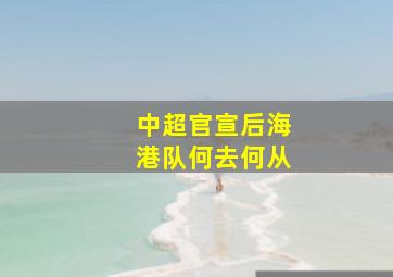 中超官宣后海港队何去何从