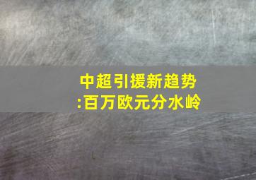 中超引援新趋势:百万欧元分水岭