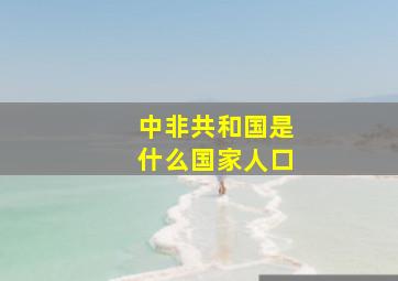 中非共和国是什么国家人口