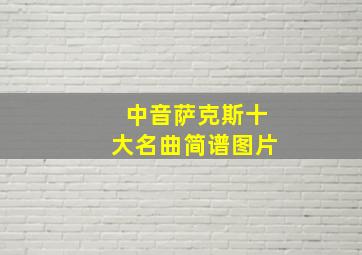 中音萨克斯十大名曲简谱图片