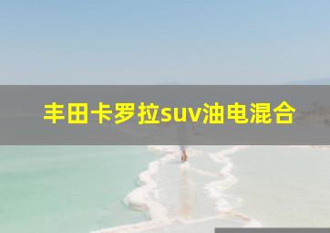 丰田卡罗拉suv油电混合