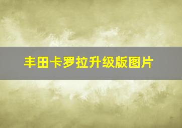 丰田卡罗拉升级版图片