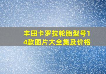 丰田卡罗拉轮胎型号14款图片大全集及价格