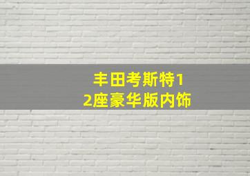 丰田考斯特12座豪华版内饰