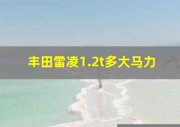 丰田雷凌1.2t多大马力