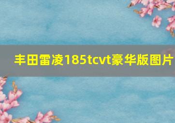 丰田雷凌185tcvt豪华版图片