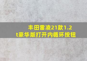 丰田雷凌21款1.2t豪华版打开内循环按钮