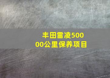 丰田雷凌50000公里保养项目