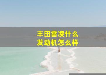 丰田雷凌什么发动机怎么样