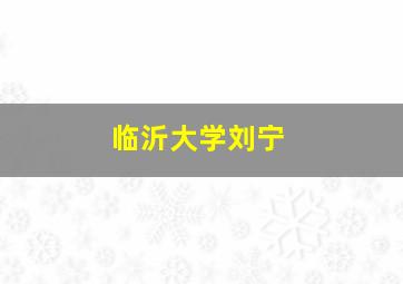 临沂大学刘宁