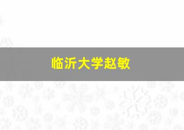 临沂大学赵敏