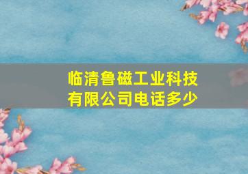 临清鲁磁工业科技有限公司电话多少