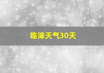 临漳天气30天