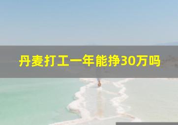 丹麦打工一年能挣30万吗