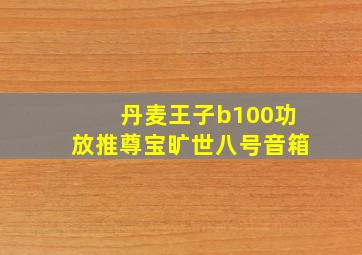 丹麦王子b100功放推尊宝旷世八号音箱