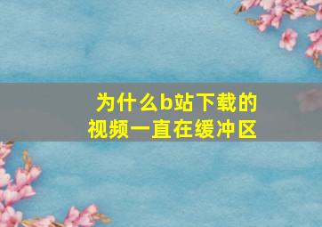 为什么b站下载的视频一直在缓冲区