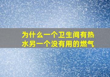 为什么一个卫生间有热水另一个没有用的燃气