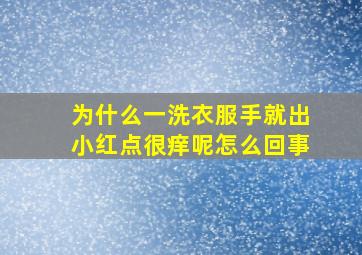 为什么一洗衣服手就出小红点很痒呢怎么回事