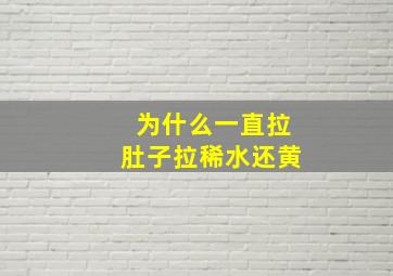 为什么一直拉肚子拉稀水还黄