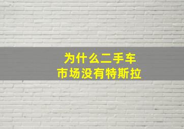 为什么二手车市场没有特斯拉