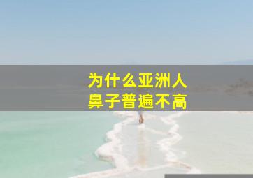 为什么亚洲人鼻子普遍不高