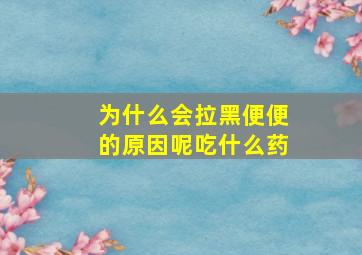 为什么会拉黑便便的原因呢吃什么药