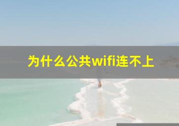 为什么公共wifi连不上