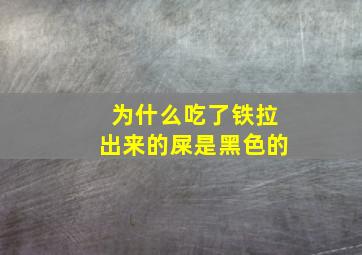 为什么吃了铁拉出来的屎是黑色的