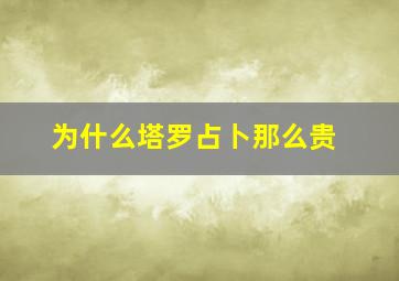 为什么塔罗占卜那么贵