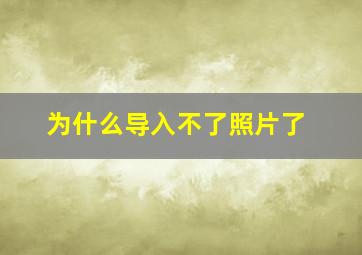 为什么导入不了照片了