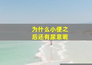 为什么小便之后还有尿意呢