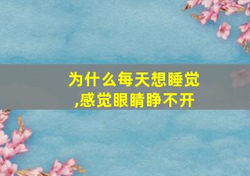 为什么每天想睡觉,感觉眼睛睁不开