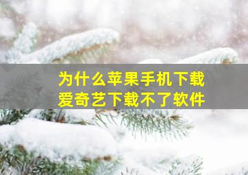 为什么苹果手机下载爱奇艺下载不了软件