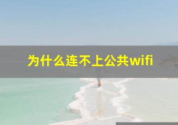 为什么连不上公共wifi