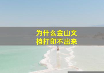 为什么金山文档打印不出来