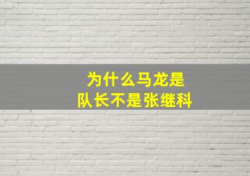 为什么马龙是队长不是张继科