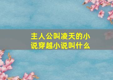 主人公叫凌天的小说穿越小说叫什么