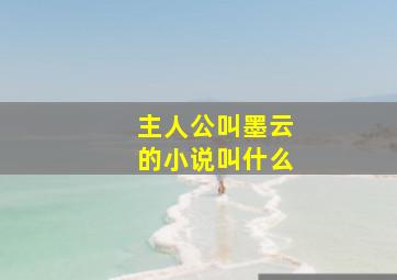 主人公叫墨云的小说叫什么