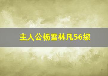 主人公杨雪林凡56级