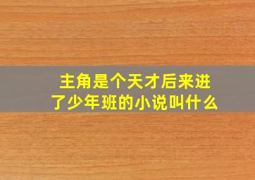 主角是个天才后来进了少年班的小说叫什么