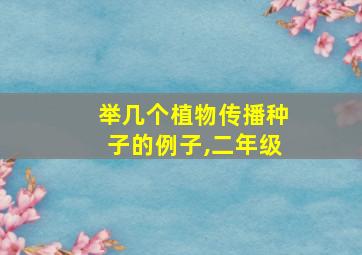 举几个植物传播种子的例子,二年级