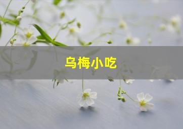 乌梅小吃