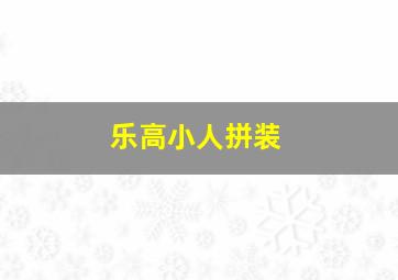 乐高小人拼装