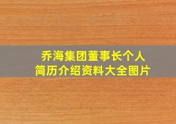 乔海集团董事长个人简历介绍资料大全图片