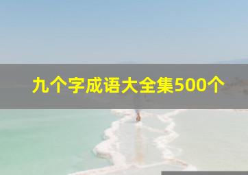 九个字成语大全集500个