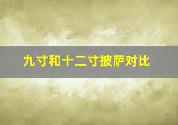 九寸和十二寸披萨对比