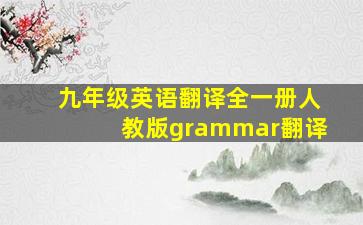 九年级英语翻译全一册人教版grammar翻译