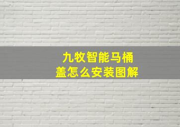 九牧智能马桶盖怎么安装图解