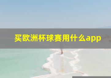 买欧洲杯球赛用什么app